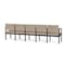 Lesro Lenox Steel 5 Seater with Center Arms, Stone (Beige) Seat, Stone Back, 106.5 W 24.5 L 32 H LS5103 - alternate 2